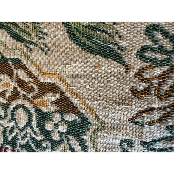 Vtg Algier Italian Embroidered Tablecloth Tapestry Persian Style 78.7" x 98.4" - Picture 11 of 16